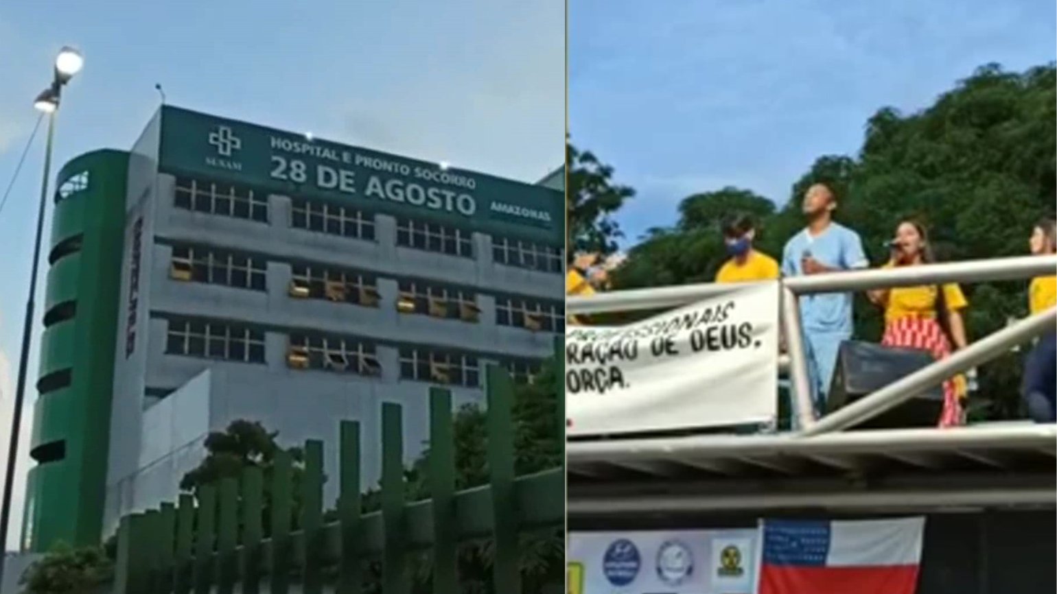 Técnico de enfermagem canta louvor em frente ao HPS 28 de agosto e emociona pacientes