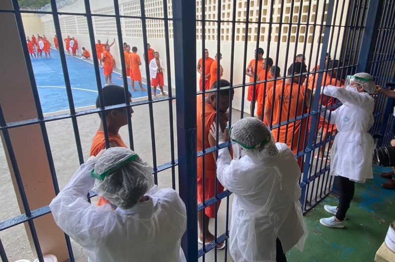 Em Manaus detentos do Compaj recebem vacinação contra sarampo e H1N1