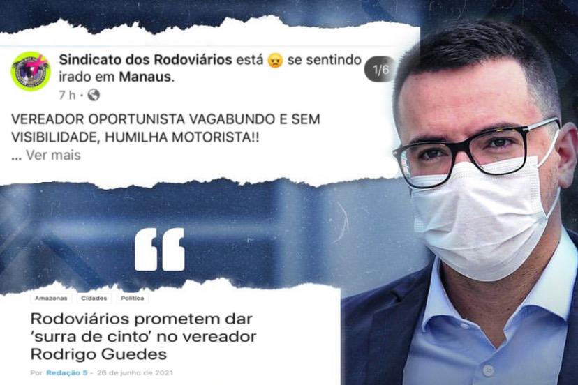 Vereador Rodrigo Guedes é atacado após expor sistema irregular no transporte coletivo de Manaus