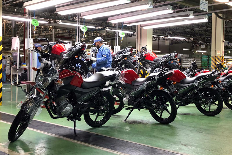 Produção de motocicletas cresce 30,2% só no mês de agosto, em Manaus