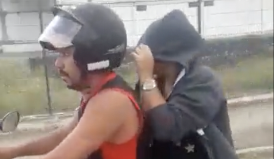 Homem é flagrado saindo de ‘abatedouro’ com esposa de traficante; veja vídeos