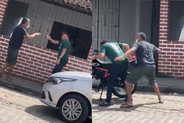 Flamenguista caloteiro se recusa a pagar aposta da final da Libertadores e vai pra porrada com palmeirense; veja vídeo