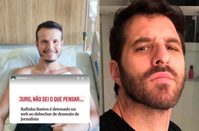 Em recuperação, jornalista que teve mal súbito descobre deboche de Rafinha Bastos e fica perplexo: "Não sei nem o que pensar"