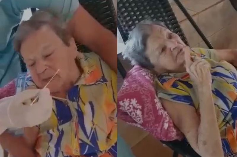 Senhora 'ativa modo Dercy Gonçalves' e xinga enfermeira após enfiarem cotonete no nariz para teste de Covid