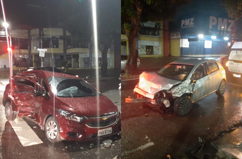 Motoristas ficam em estado grave e carros tem perda total após grave acidente na Avenida Tefé