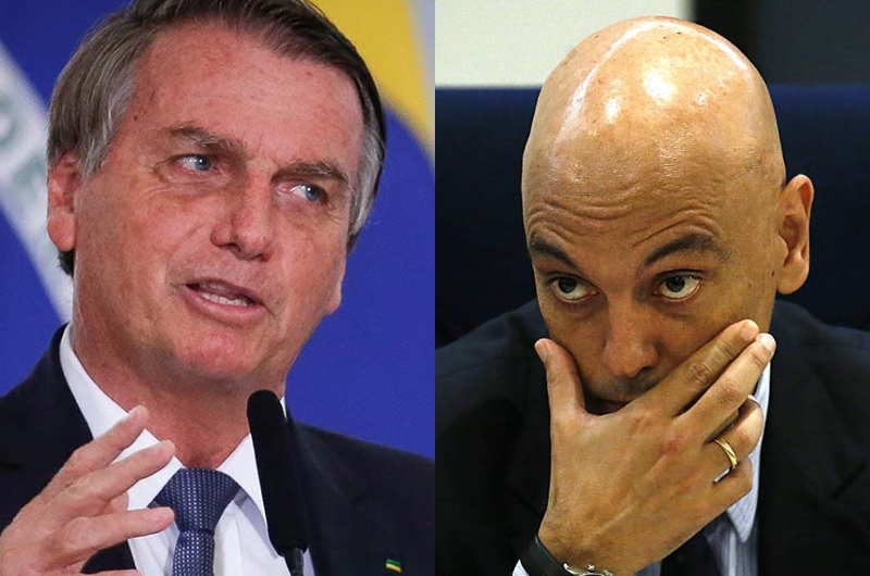 Cara a cara com Bolsonaro, Alexandre de Moraes fica em silêncio por 9 minutos