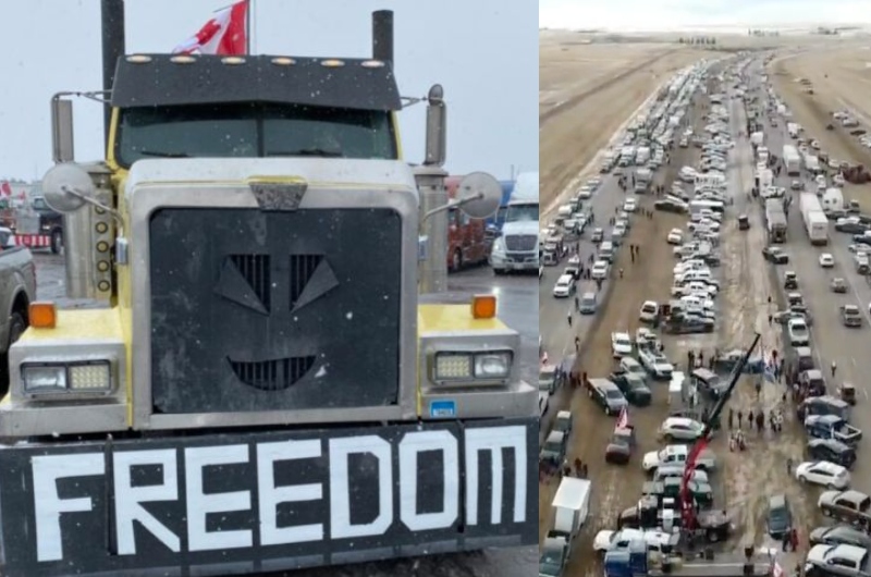 Governo do Canadá quer prender caminhoneiros que protestam contra passaporte sanitário