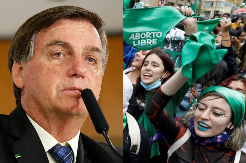 Bolsonaro lamenta feministas comemorarem aborto: ‘Deus olhe pelas vidas das crianças colombianas’