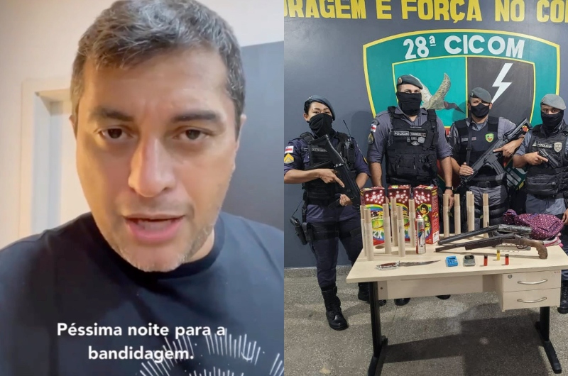 Governador Wilson Lima põe policiamento em massa nas ruas e mais de 50 são presos após estouro de fogos