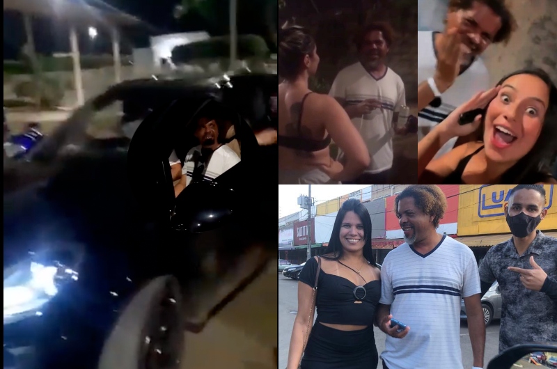 Não perdeu tempo: morador de rua aparece em carrão e novinhas não resistem ao charme