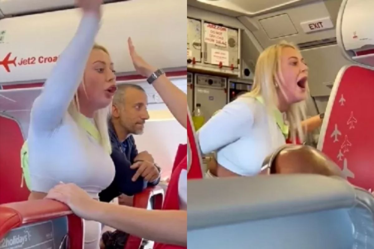 Mulher tem 'ataque de pelanca' e agride tripulação em avião após ouvir choro de bebê; veja vídeo