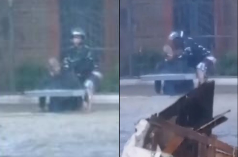Motociclista tenta salvar advogado que foi eletrocutado durante chuvas no RJ