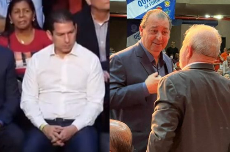 Senador da ‘Maus Caminhos’ e deputado do ‘Fundão Partidário’ abraçam candidatura de Lula em evento do Solidariedade